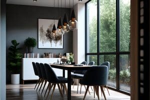 gulv til loft vinduer